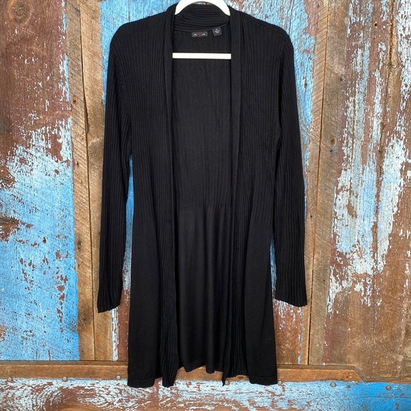 Ava Black Long Cardigan Sweater Size XL - Picture 1 of 5